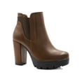 thumbnail image 1 of Unique Bargains Women's Chunky High Heel Platform Zip Chelsea Boots, 1 of 8