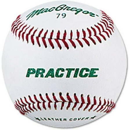 Macgregor 79PY Boys Practice Baseball, White, Youth (One Dozen)