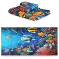 thumbnail image 2 of Coolnut Colorful Fish Reef Bath Towels Absorbent Bath Towels Set Soft Towel Set for Home Hotel Decor Gym Swim, 3 Piece Wash cloth, 2 of 7