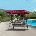 thumbnail image 5 of LUVCMFT Porch Swing Canopy, Replacement Waterproof Swing Top Cover, 3 Seater Garden Swing Seat Canopy Cover, Durable Outdoor Sun Shade Patio Swing Canopy Awning, 5 of 8