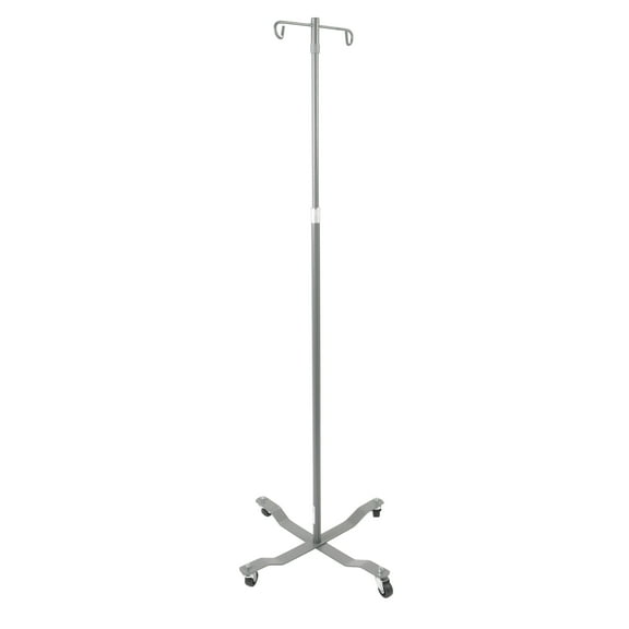 Drive Medical Economy Removable Top I. V. Pole, 4 Hook Top, Chrome