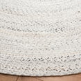 thumbnail image 3 of SAFAVIEH Braided Aristotle Solid Polyester Reversible Area Rug, Ivory, 6' x 6' Round, 3 of 7
