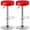 Red, variant on Costway 1 PC Round  Backless Bar Stool Adjustable Swivel Pub Chair U Leather with Footrest Black