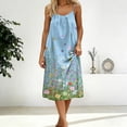 thumbnail image 2 of vigerkar Floral Mini Dresses for Women 2026 Summer Spaghetti Strap Flowy A Line Bow Tie Dress Beach Vacation Short Sundress (Light Blue, L), 2 of 7