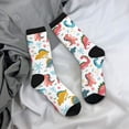 thumbnail image 5 of Fuzoiu Dinosaur Print Athletic Crew Socks for Men & Women,Casual Crew Socks,Above Ankle Crew Socks for Business, Casual, 5 of 6