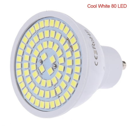 

JETTINGBUY 2PCS White LED Spot Light Bulb GU10 48 60 80LED Ultra Bright 2835 SMD LED COB Bulb