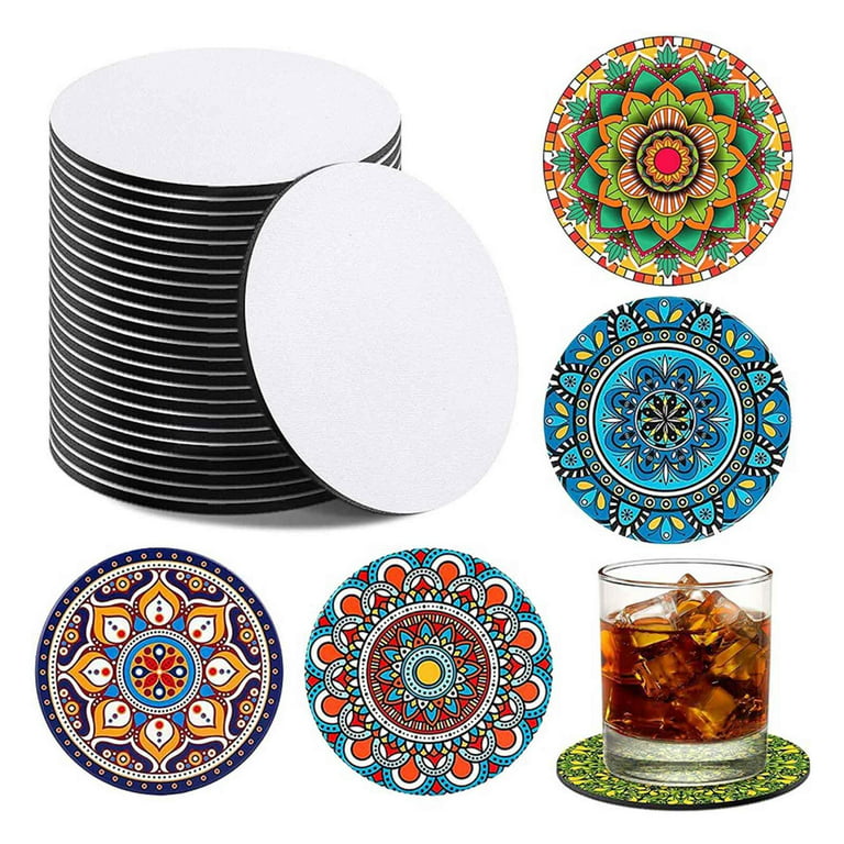  COHEALI 40 Pcs Transfer Coaster Coasters Polyester Canvas for  Sublimation Tableware Mats Cup Pads for Home Cup Mats Tableware Pad Dining  Table Mat Personality White Rubber Insulation Pads : Arts, Crafts
