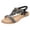 Black, variant on Women's T-strap Flat Sandals Bohemian Rhinestone Summer Slip on Comfortable Flip Flops Embellished Beach Thong Shoes Black Size 6