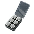 thumbnail image 1 of Stainless Steel Ice Cubes 6 Pack + Box, Ice Cubes Stones – Reusable Stainless, Home and Kitchen, 1X Ice Tray Set, By Relocy, 1 of 3