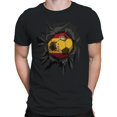 thumbnail image 2 of Spain Soccer Ripped Men's Black T-shirt, 2 of 3