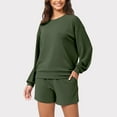 thumbnail image 2 of PEZHADA Womens Long Sleeve Tops Womens Long Sleeve Loose Sweatshirt Womens Tops Pocket Blouses Long Sleeve Round-Neck Blouses Womens Blouses Long Sleeve, 2 of 9