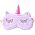 thumbnail image 1 of DRIVE - DDTM - Máscara para dormir con forma de animal de peluche en 3D, diseño de animales adorables, transpirable, con dibujos animados, para niños, niñas, mujeres y adultos (morado puro), 1 of 5