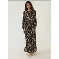 thumbnail image 3 of Floral Print Long Sleeve Viscose Maxi Dress, 3 of 5
