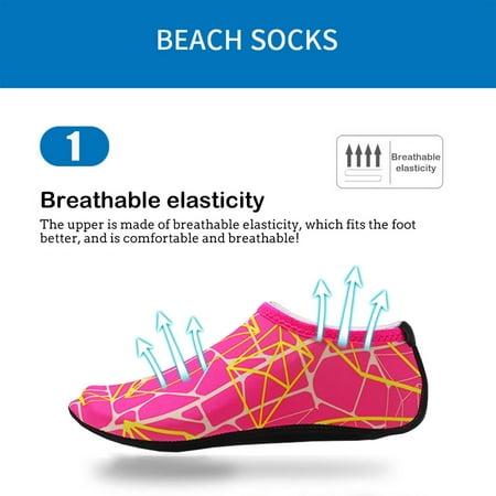 

Tangnade Fashion Mens and Womens Water socks Barefoot Speed Dry Anti-skid Water Socks Yoga