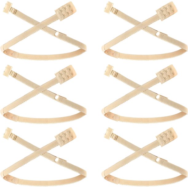 QWZNDZGR 6 Pieces Low Back Bra Converter Women Bra Strap Extender