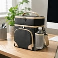 thumbnail image 6 of Portable Lunch Cooler Bag Insulated Lunch Box With Strap Handle Thermal Food Storage Tote Office Travel Picnic Camping Outdoor Carrying Organizer Reusable Meal Carrier, 6 of 7