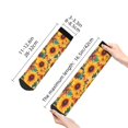 thumbnail image 2 of Goofa Colorful Bohemian Sunflower Pattern Non Slip Socks with Grips for Elderly, Crew Socks Yoga Hospital Socks Cushioned Sole Gripper Socks for Men Women, 2 of 5
