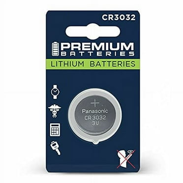Premium Batteries Panasonic CR3032 3V Lithium Coin Cell Batteries Child-Safe (1 Pack)