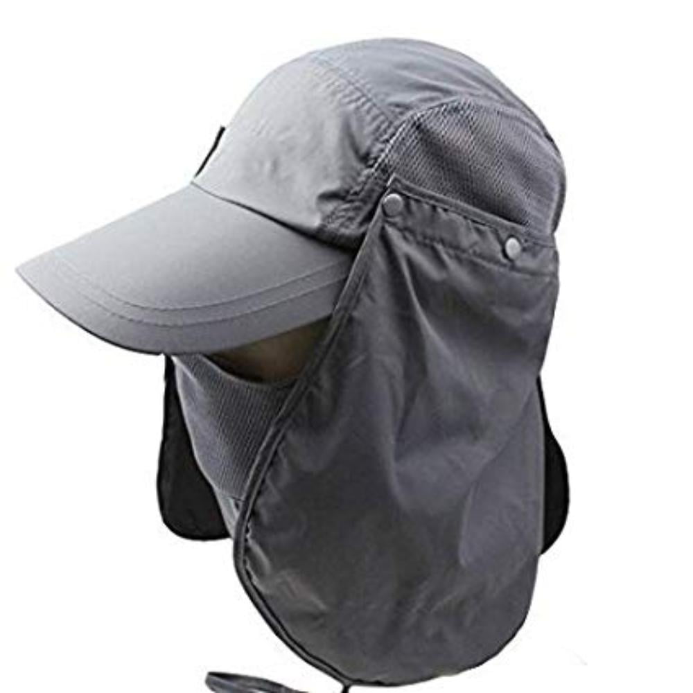 360° Outdoor Fishing Hunting Bucket Hats Mesh Sun Cap UV Protection Ear Flap Hat 