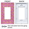 thumbnail image 3 of Yayeee Rocker Switch Wall Plate 1-Gang 4.6"x2.9" Home Decorative Outlet Cover, Pink Doughnuts, 3 of 6