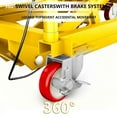 thumbnail image 2 of GARVEE Hydraulic Lift Table Cart 1100 lbs Manual Single Scissor Lift Table with 4 Wheels and Non-Slip Pad for Material Handling and Transportation,Yellow, 2 of 6