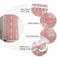 thumbnail image 4 of Polyester Fabric Pink Snowflake Christmas Shower Curtain, Xmas Pine Cones Botanical, Waterproof Bathtub Curtain Bathroom Decor Set with Hooks 36 x 72 Inches,, 4 of 6