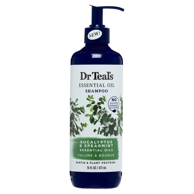 dekorere pulsåre Quilt Dr Teal's Essential Oil Volumizing Daily Shampoo with Eucalyptus &  Spearmint, 16 fl oz - Walmart.com