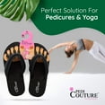 thumbnail image 3 of Pedi Couture Pedicure Sandals for Women - Toe Separator Slippers - Black - Small 5-6, 3 of 8