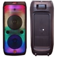 thumbnail image 4 of MR DJ FLAME3200 8" X 2 Rechargeable Portable Bluetooth Karaoke Speaker with Party Flame Lights Microphone TWS USB FM Radio + 7-LED Moving Head DJ Light, 4 of 10