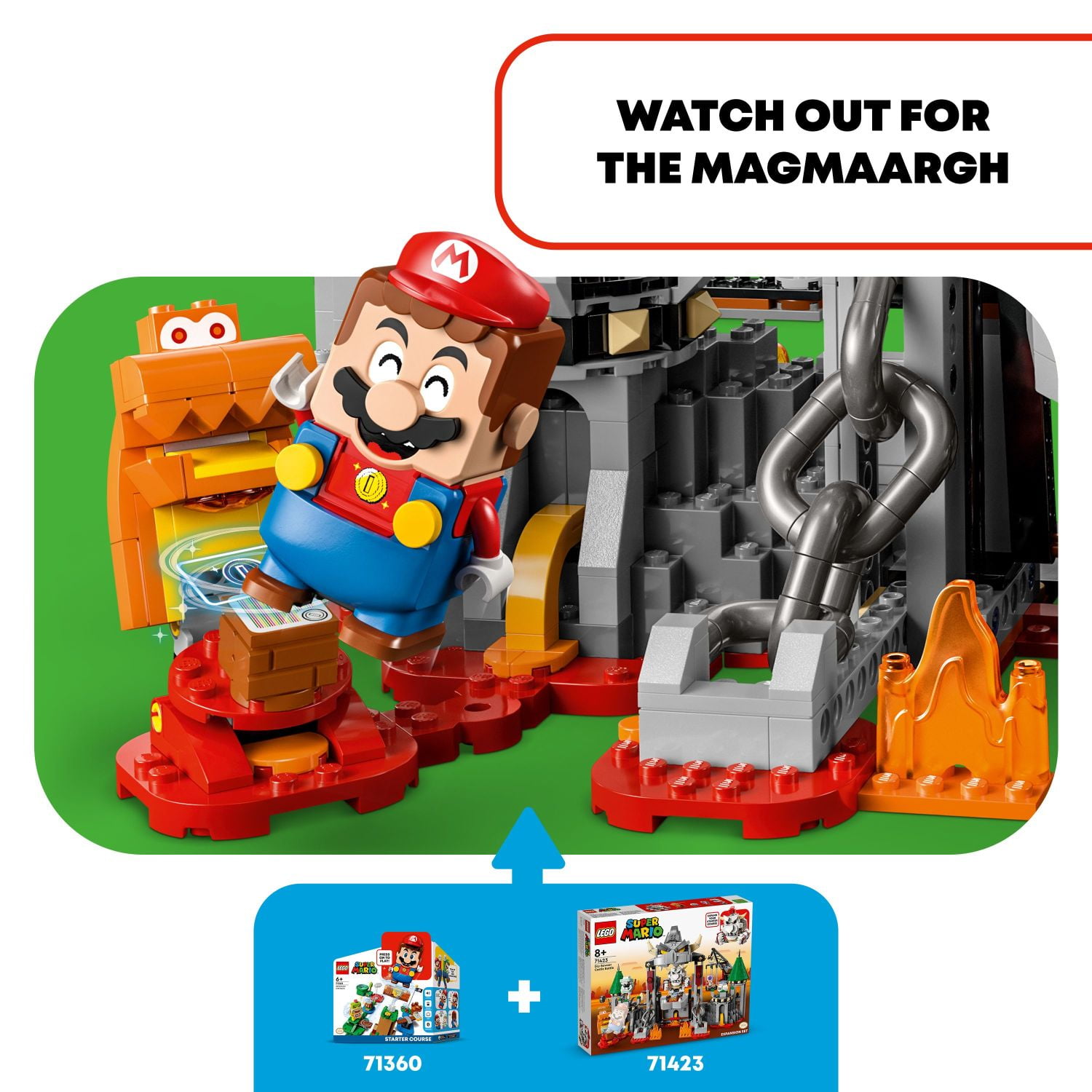 LEGO Super Mario Dry Bowser Castle Battle Expansion Set, Buildable Game with 5 Toy Figures Included, Super Mario Gift for Kids Ages 8+, 71423