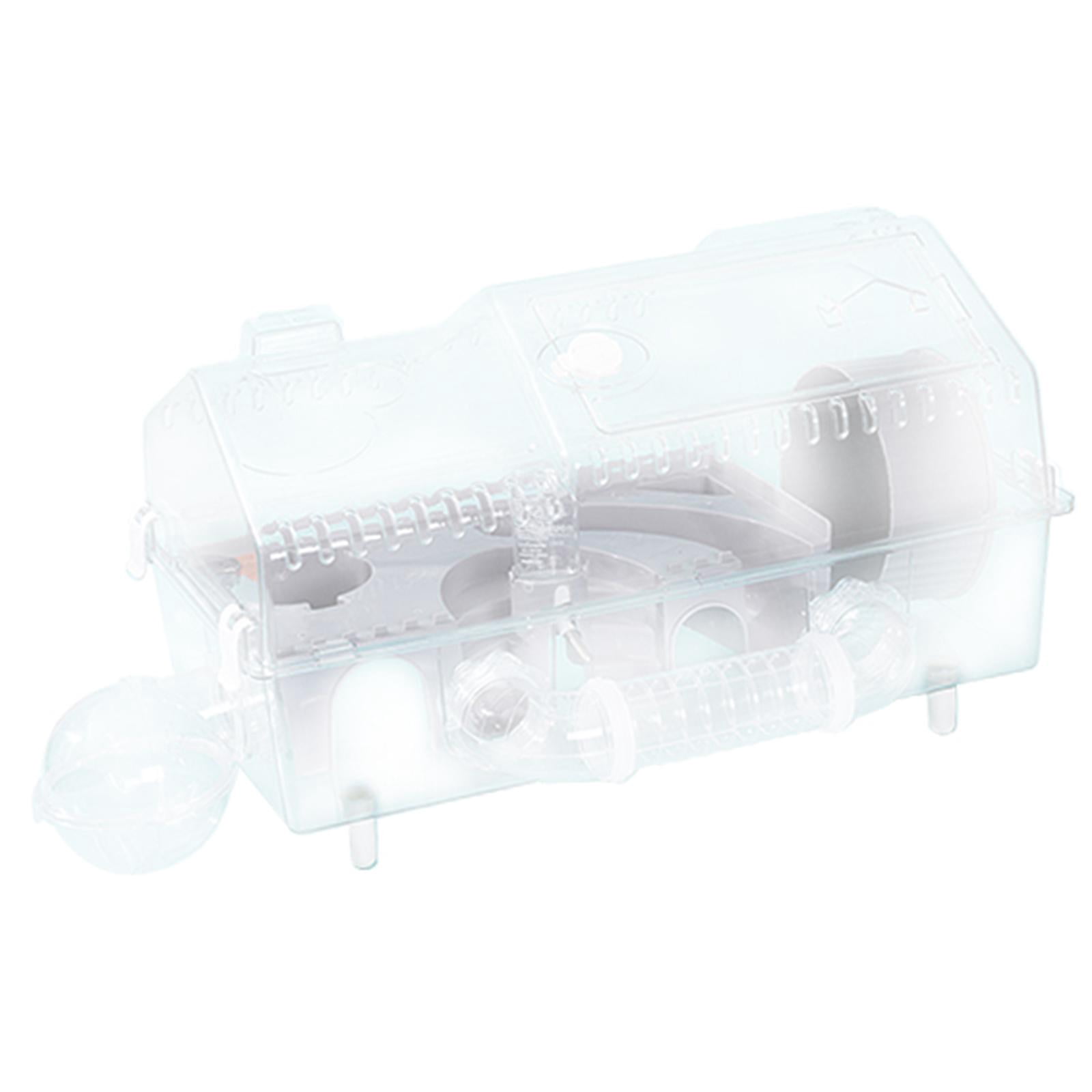 Serenable Hamster Cage Hamster House Creative Multifunction Breathable Small Animal Cage Hamster Habitat for Mice Gerbils Small Animals gray
