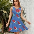 thumbnail image 7 of Fun Rocket Pop Popsicle Pattern Dress Fashion Beach Long Dresses Female Party Printed Sundress, 7 of 7