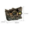 thumbnail image 4 of Outdoor Garden Water Fountain - Modern Tree Trunk Waterfalls Fountains with LED Lights & Pump for Patio Yard Porch Pool Decor, 4 of 13