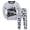 1-Grey218, variant on Byoo Toddler Boys Garbage Truck Graphic Homewear Set Long Sleeve Print Sleepwear Set Soft Breathable Nightwear Outfits