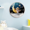 thumbnail image 3 of Reloj de pared de , reloj analógico de dibujos animados sin tictac, marco dorado redondo silencioso, reloj de 8 pulgadas para habitación de EstiloE Colco Reloj de pared, 3 of 8