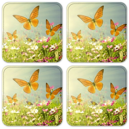 

Vinyl Drink Coasters - Set of 4 - Butterflies