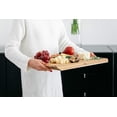 thumbnail image 6 of Dexas Forty-Five 12" x 16" x 1" Angled Acacia Wood Kitchen Cutting Board with Juice Well, 6 of 6