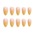 thumbnail image 3 of FCOGIN Medium Almond False Nail, Acrylic Nail, Press on Nail, Yellow, White, 24 Pieces, 3 of 6