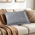 thumbnail image 1 of Linnome Summer Ice Rattan Pillowcase Double Sided Cool Breathable Ice Silk Pillow Cover Machine Washable 23x15.7in Silver, 1 of 6