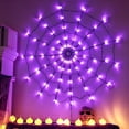 thumbnail image 4 of Halloween Spider Web Lights with LEDs, Hanging Spider Web Decoration, Indoor Wall Ceiling Halloween Decor for Home, Bedroom, Party, Haunted House, 4 of 5