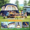thumbnail image 4 of COBIZI Tents for Camping 4/6 Person Camping Tent with Rainfly and Screen, Easy Setup Lightweight Portable Waterproof Outdoor Tent with Carry Bag for Backpacking, Hiking, Family Travel, 4 of 7