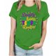 thumbnail image 1 of Fiudx Ropa de Mujer Camiseta de Manga Corta con Cuello Redondo y Estampado de Carnaval para Mujer, Moda y Ocio, 1 of 3