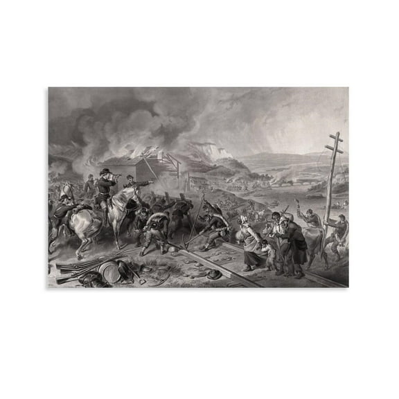 American Civil War History Posters Canvas Painting Wall Art Poster for Bedroom Living Room Decor