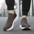 thumbnail image 4 of Men's Slip‑On Sock Style Running Sneakers, Stretch Knit Upper Athletic Shoes with Curved Thick Midsole for Daily Sports and Walking, 4 of 7