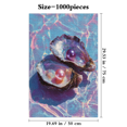 thumbnail image 2 of Vertical Jigsaw Puzzles for Adults 1000 Pieces- Shimmering Pearl Elegant Art, Challenging Game Puzzle 29.53x19.69 Inches, Family Decoration Puzzle, 2 of 8