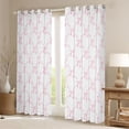 thumbnail image 2 of Erosebridal Girly Pink Bowknot Black Out Curtains For Girls,Cute Bows Kawaii Stars Curtains Pack of 2 (42x63 Each),Lightpink White, 2 of 7