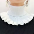 thumbnail image 4 of Blouse False Collar Knitted Fake Collars Elastic Turtleneck Fake Collar Winter Neck Warmer Ruffle Dickey Collar, 4 of 11