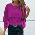 thumbnail image 2 of fatyb Women's Elegant Blouses Ruffle Casual Chiffon Shirts Layered Loose Dressy Flowy Tops for Women, 2 of 8