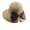 Beige, variant on Women Hand Crochet Straw Sun Hat Back Bow Split Brim Wide Brim Foldable Packable Bucket Beach Hat Breathable Hollow Out Lightweight Summer Travel Cap Coffee,A