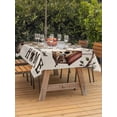 thumbnail image 2 of Outdoor Tablecloth with Umbrella Hole and Zipper, Sweet Home Rectangle Table Cloth 60x84 Inch Waterproof Tablecloth, Western Stars Bird Houses Farmhouse Retro Picnic Table Cover for Patio Camping, 2 of 7